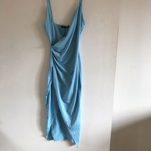 Sky Blue Wrap Dress